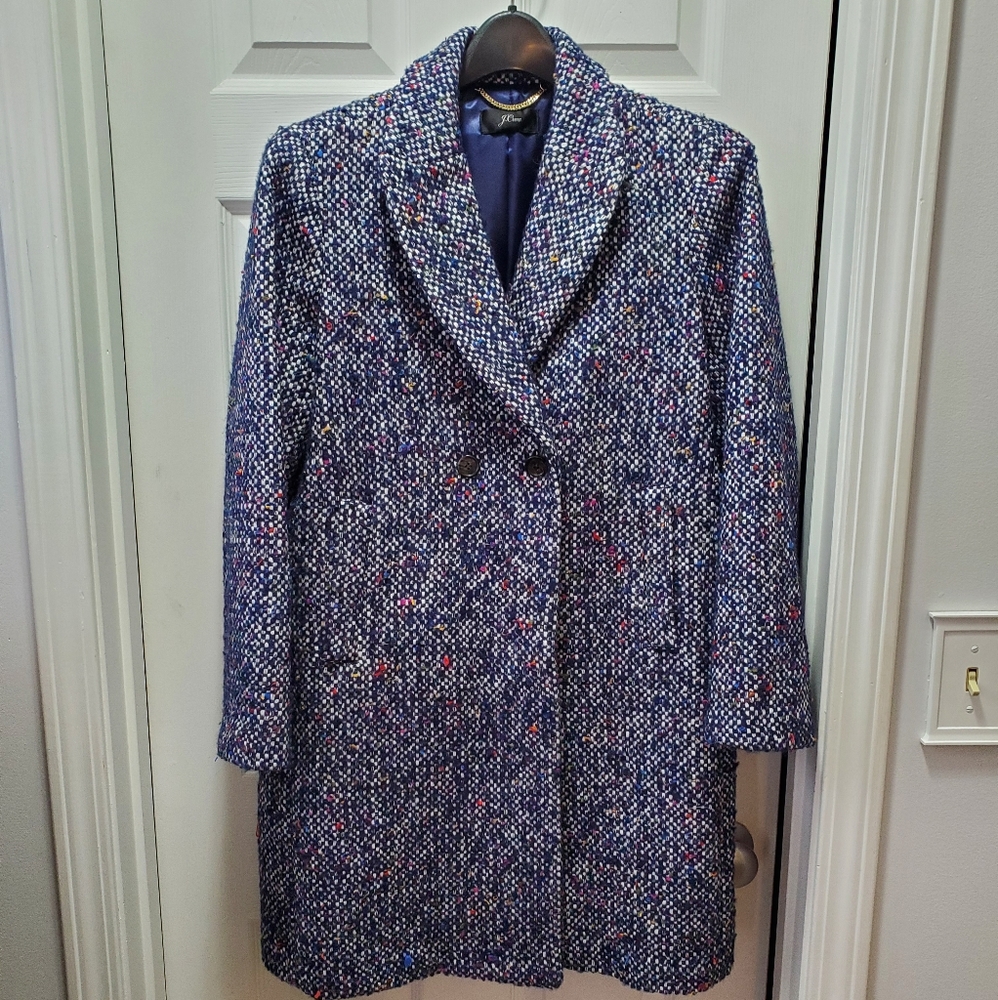 JCrew Tweed Daphne Topcoat - 12 petite